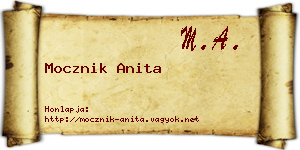 Mocznik Anita névjegykártya